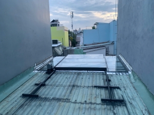 Công trình giếng trời trên mái tôn gò vấp