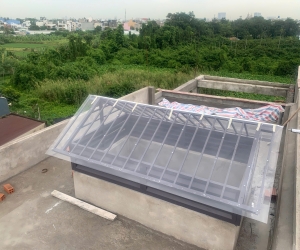 Mái cố định + lá sách q7