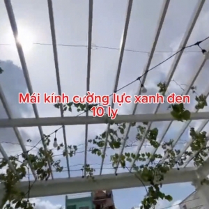 Mái kính cường lực xanh đen Quận 3