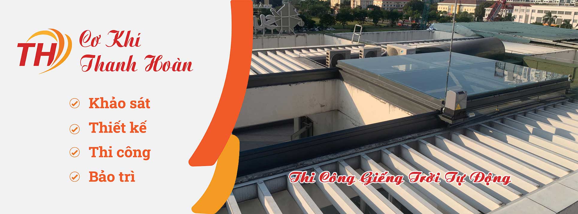 Thi công giếng trời tự động thông minh