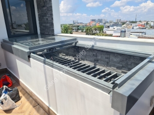 Giếng trời Tự Động Mở 50%